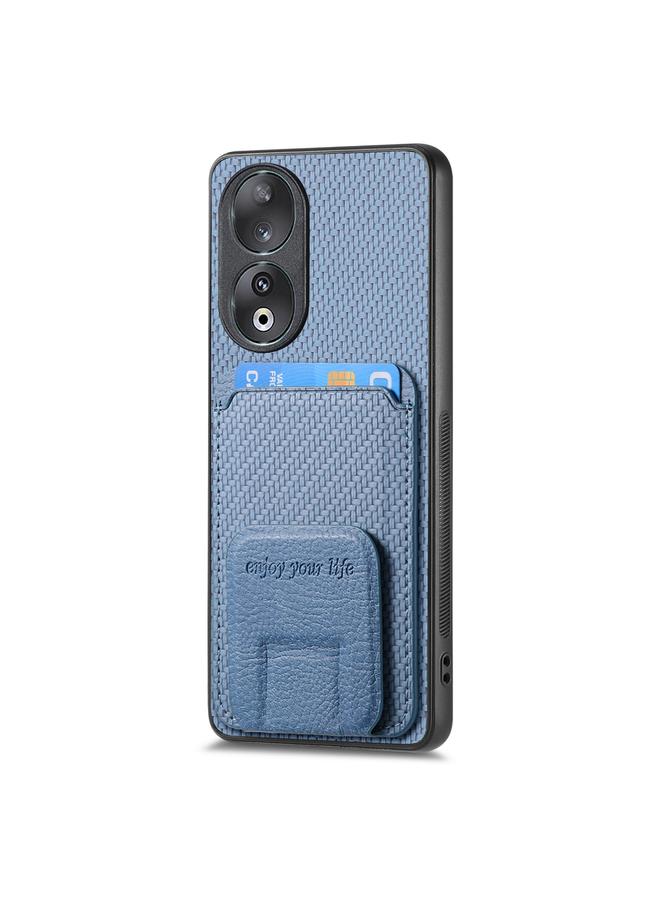 S-TOP Case For Huawei Nova 10 SE 4G Carbon Fiber Card Bag Fold Stand Phone Case - Image 2