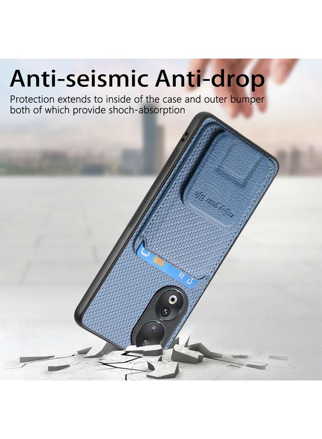 S-TOP Case For Huawei Nova 10 SE 4G Carbon Fiber Card Bag Fold Stand Phone Case - Image 3