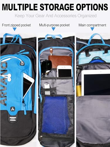 Arvano Hydration Backpack, Lightweight Hydration Pack with 2L Water Bladder, 6L Water Backpack for Men Women Cycling, Hiking, Mountain Biking, Skiing - Image 3