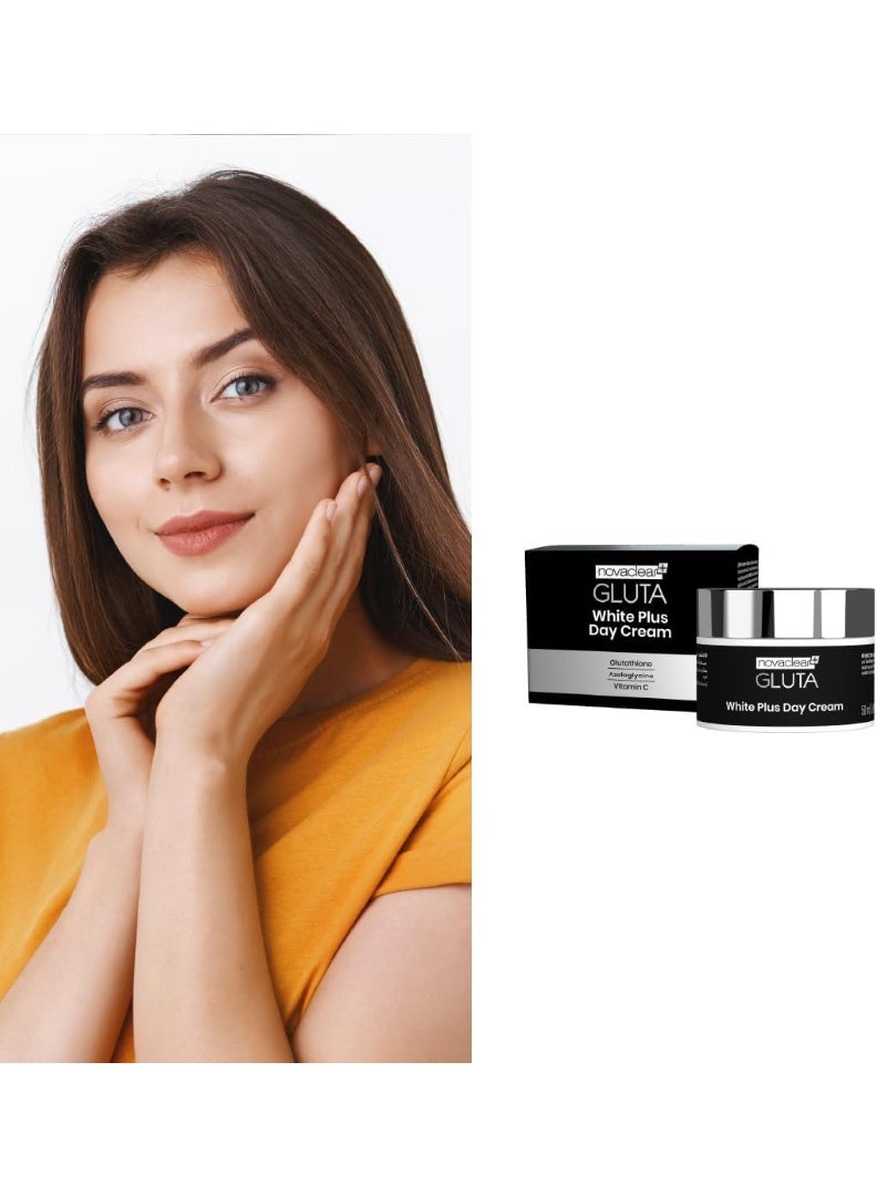 Novaclear Gluta White Plus Day Cream 50ml – Brightening Face Moisturizer with Glutathione & Vitamin C - Image 3
