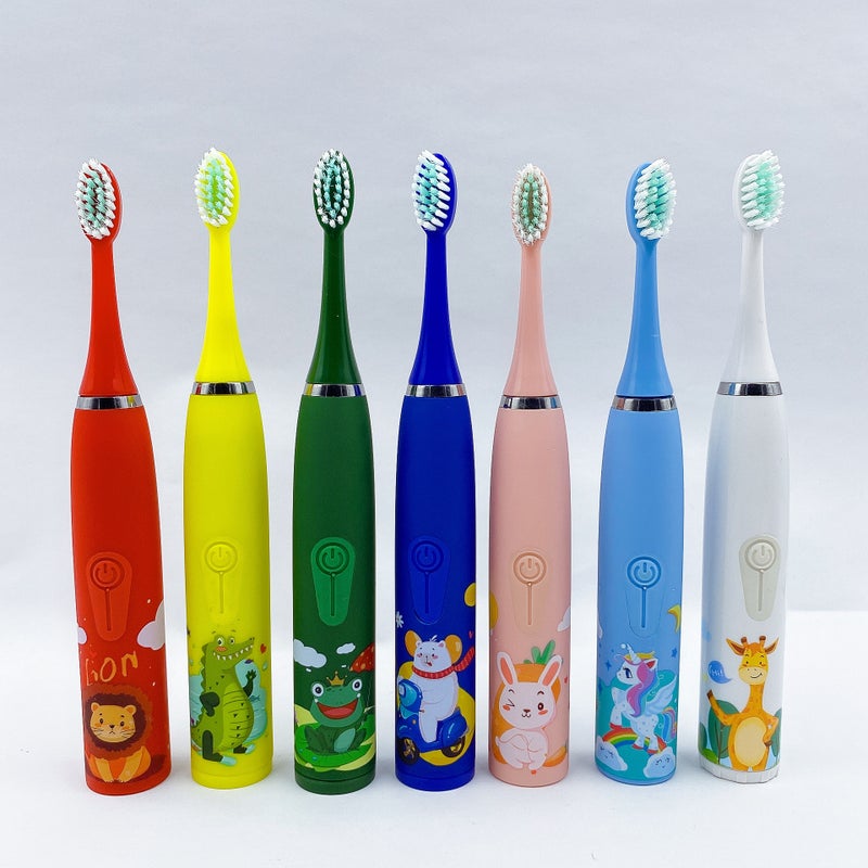 Household Children'S Electric Toothbrush Sonic Electric Tooth Cleaner Dupont Soft Brush Head Smart Toothbrush Children'S Tooth Cleaner - Image 2
