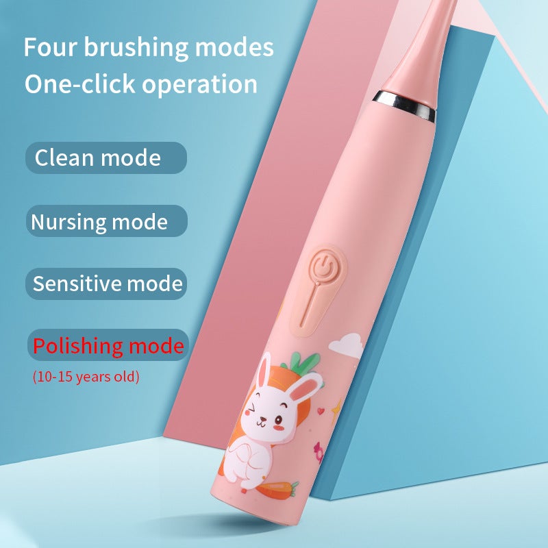 Household Children'S Electric Toothbrush Sonic Electric Tooth Cleaner Dupont Soft Brush Head Smart Toothbrush Children'S Tooth Cleaner - Image 5