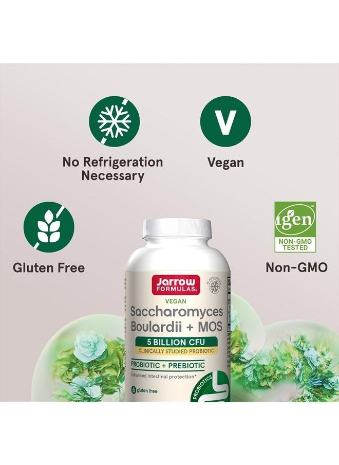 Saccharomyces Boulardii + MOS - مكمل بروبيوتيك + بريبايوتيك تم دراسته سريريًا - 5 مليار وحدة تشكيل مستعمرة - 90 وجبة (كبسولات نباتية) - دعم وحماية معززين للجهاز الهضمي