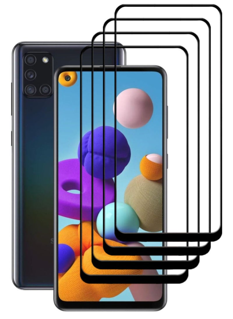 ACLIX 4 Pieces Antistatic ESD Dustproof Premium Quality High Definition Tempered Glass Screen Protector Designed For Samsung Galaxy A21s - Image 1