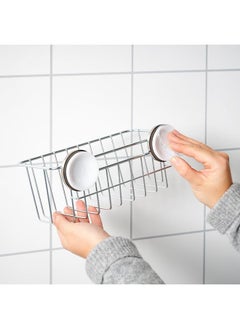 Zaboon Corner Shelf Unit With Suction Cup, Zinc Plated, 20X11 Cm  - Image 4