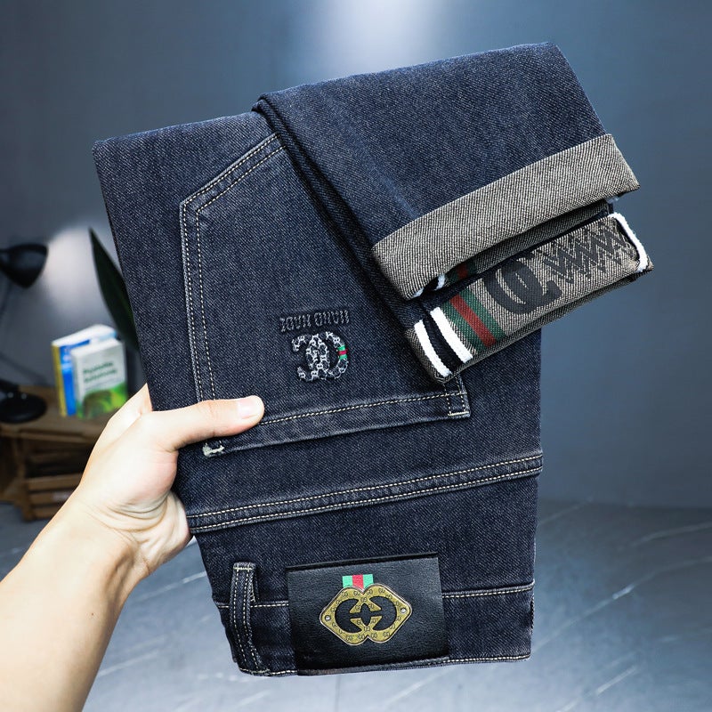 Unisex Classic Denim Jeans Loose Fit Daily Outdoor Wear - Image 1