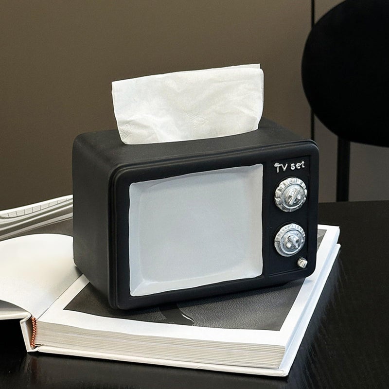 Teevee Shaped Resin Tissue Box Decorative Home Storage Dispenser - Image 5