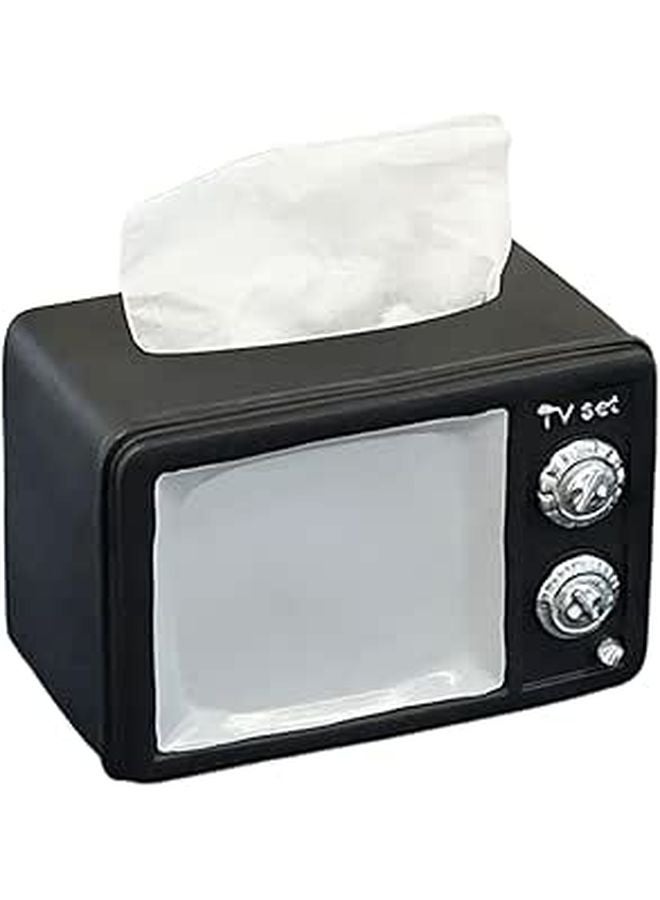 Teevee Shaped Resin Tissue Box Decorative Home Storage Dispenser - Image 1