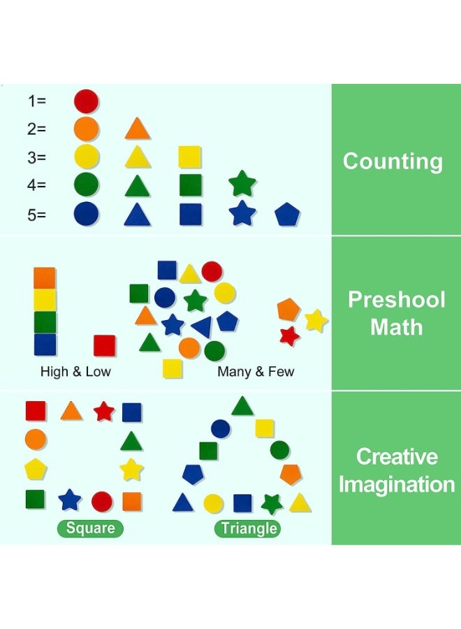 Soofam Wooden toys, color and shape classification learning matching toys, including 25 geometric building blocks and 12 test cards, early education toys, suitable as gifts for infants and toddlers aged 1, 2, 3, 4, and 5 years old. - Image 2