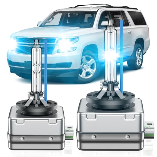 SENROBO D3S HID Bulb Fit for Chevrolet 2015-2020 Tahoe Suburban OEM 4300K 35W Projector D3S Xenon Headlight Bulbs Replace, 8000K Blue Super Bright D3SC1 Bi-xenon Headlamp, Pack of 2 - Image 1