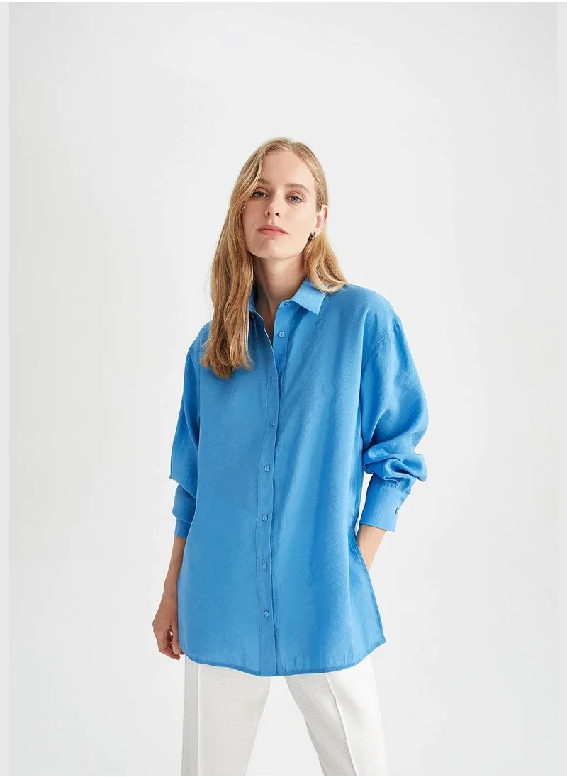 DeFacto Oversize Fit Long Sleeve Shirt Tunic