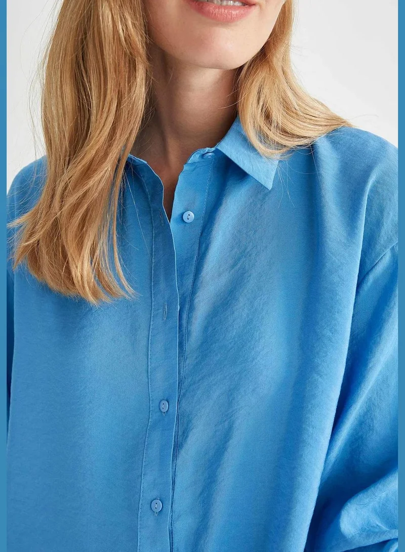 DeFacto Oversize Fit Long Sleeve Shirt Tunic