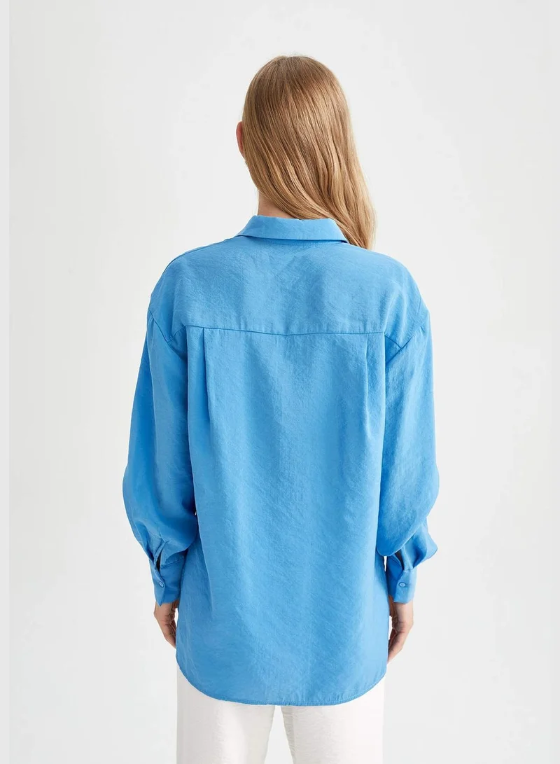 DeFacto Oversize Fit Long Sleeve Shirt Tunic