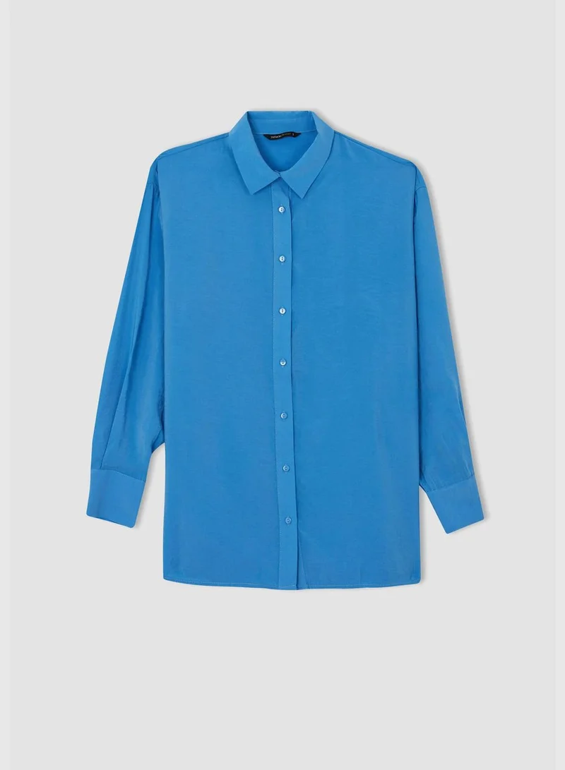 DeFacto Oversize Fit Long Sleeve Shirt Tunic