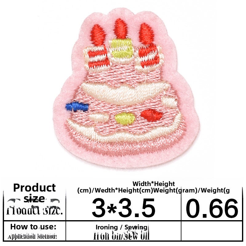 Embroidered Patches for Ice Cream Candy Cake 2111
