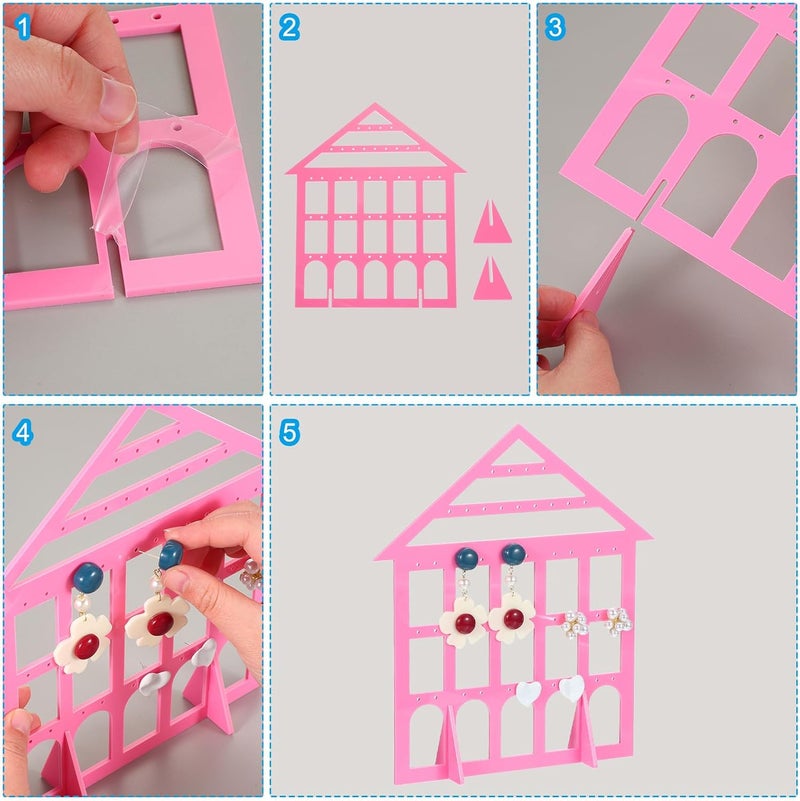 TPGP PATIKIL Acrylic Earring Holder Display Stand with 43 Holes - White - Image 3