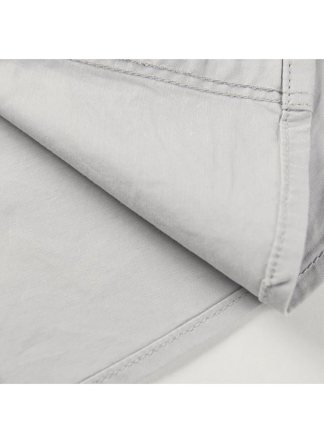 Lartaread Boys Button Down Short Sleeve Shirts Cotton Lightweight Casual Shirts Tops Two Pockets Light Grey-150-9-10 Years - Image 5