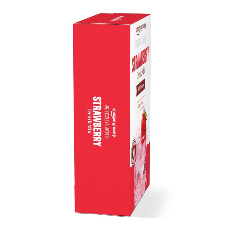 Amazon Grocery, Strawberry Drink Mix with Caffeine, 10 packets, 1.1 Oz (Previously Happy Belly, Packaging May Vary) - Image 4