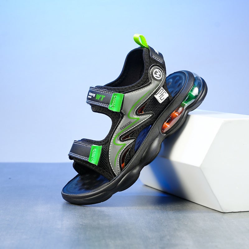 Children'S Sandals 24 Boys Beach Shoes Big Children'S Sports Sandals Boys Open Toe Non-Slip Shoes - Image 5