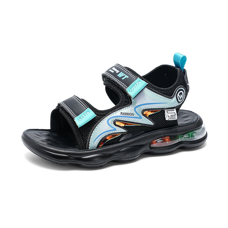 Children'S Sandals 24 Boys Beach Shoes Big Children'S Sports Sandals Boys Open Toe Non-Slip Shoes - Image 1