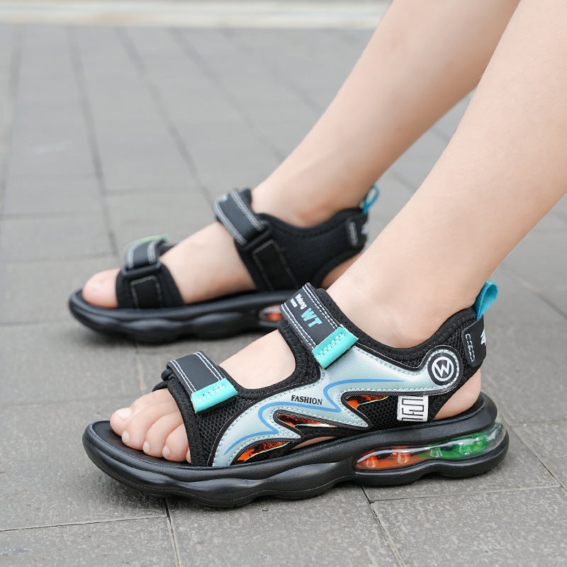 Children'S Sandals 24 Boys Beach Shoes Big Children'S Sports Sandals Boys Open Toe Non-Slip Shoes - Image 2