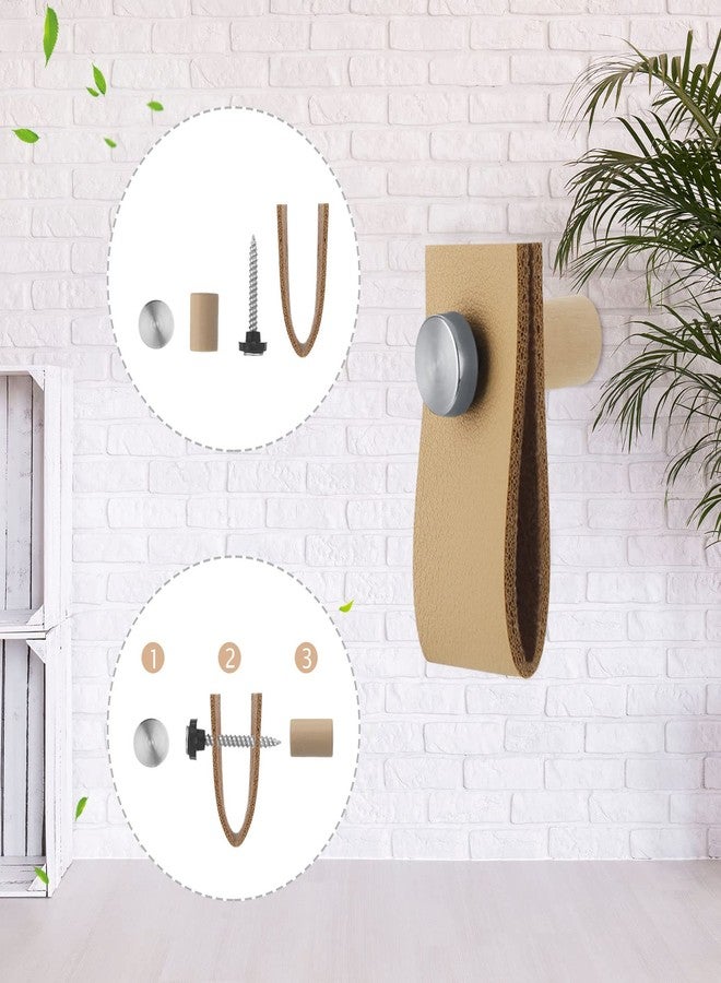 Sieral 2 Pcs Handmade Boho Towel Ring Rustic Wooden Bead Hand Towel Rack Stand Holder Wall Mounted Boho Bathroom Accessories Rustic Bath Farmhouse Decor for Kitchen Bathroom Wall, 7. 5 Inch - Image 4