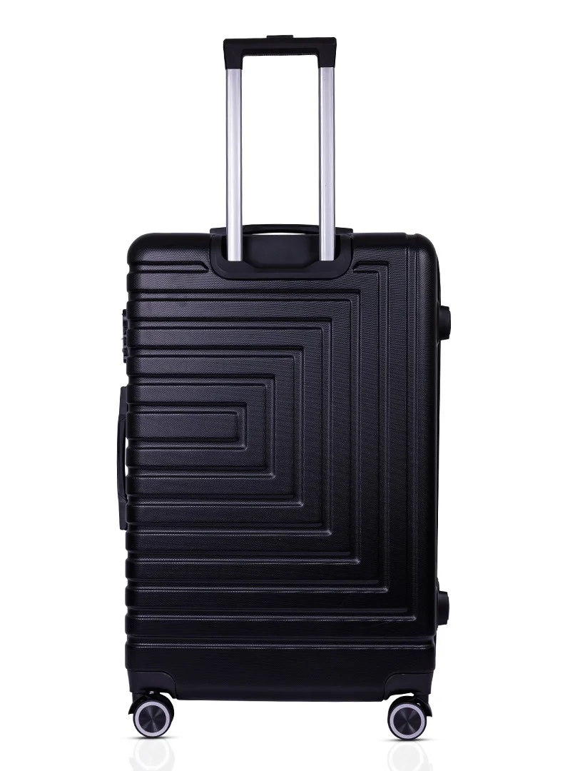 MNUK MNUK Pilgrimage Set of 2 Luggage | Hardside Soft Handle Trolley with TSALock |Double 360° 4 Wheeler| Cabin-20 Inch, Large-28 Inch| Black