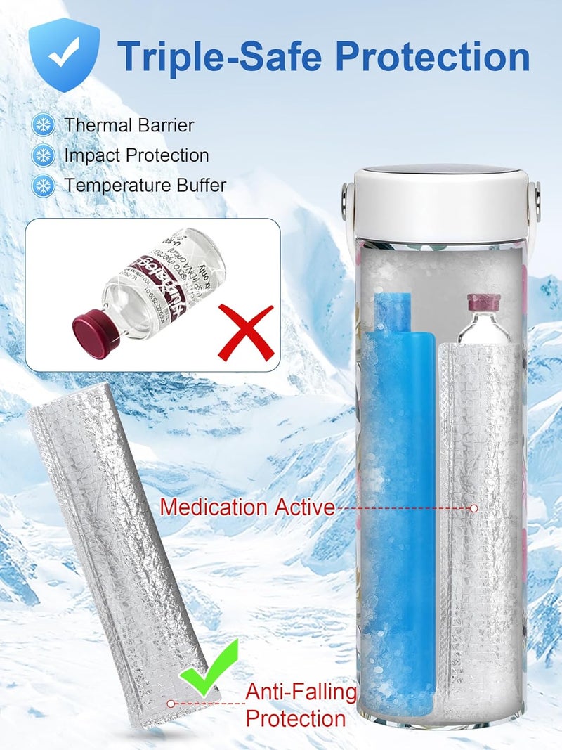 Leng Ke Large Insulin Travel Cooler Case 2 TSA Approved Ice Packs, Portable Madication Cooler for Travel and Daily Life - Image 3