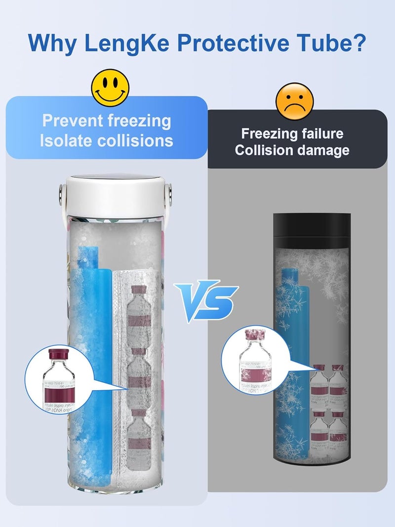 Leng Ke Large Insulin Travel Cooler Case 2 TSA Approved Ice Packs, Portable Madication Cooler for Travel and Daily Life - Image 4