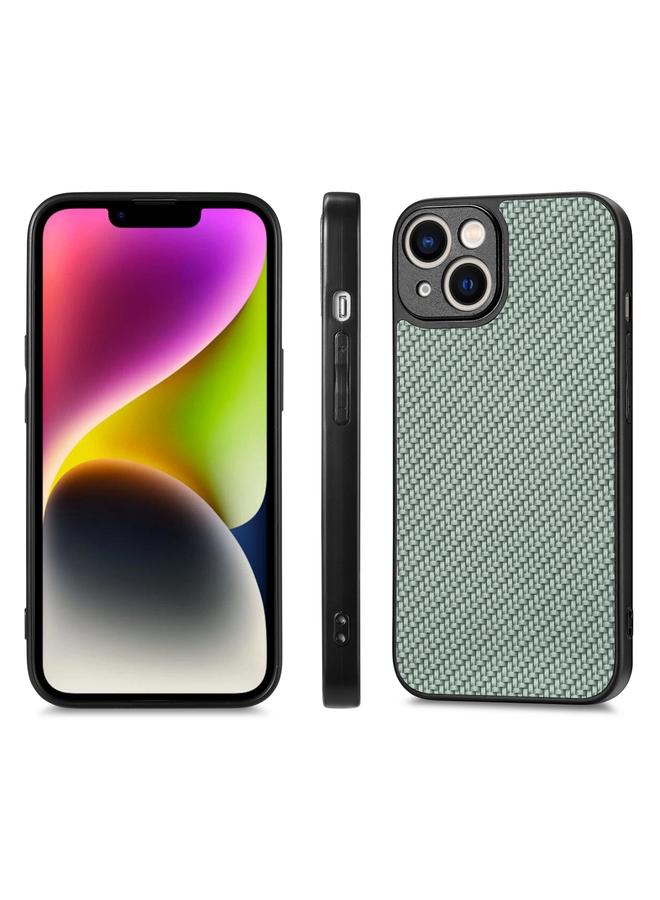 S-TOP Case For iPhone 14 Carbon Fiber Texture Leather Back Cover Phone Case - Image 2