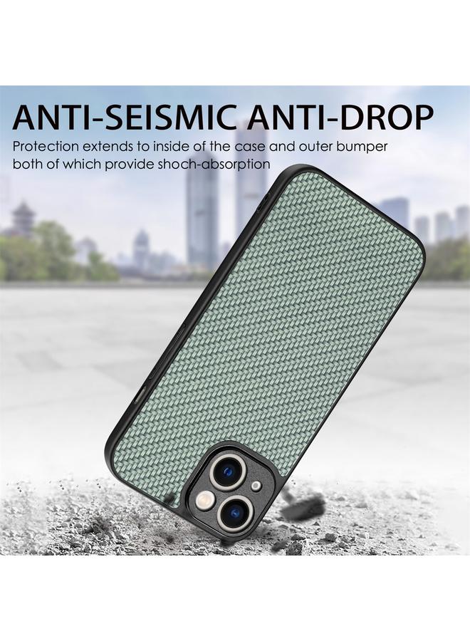 S-TOP Case For iPhone 14 Carbon Fiber Texture Leather Back Cover Phone Case - Image 3