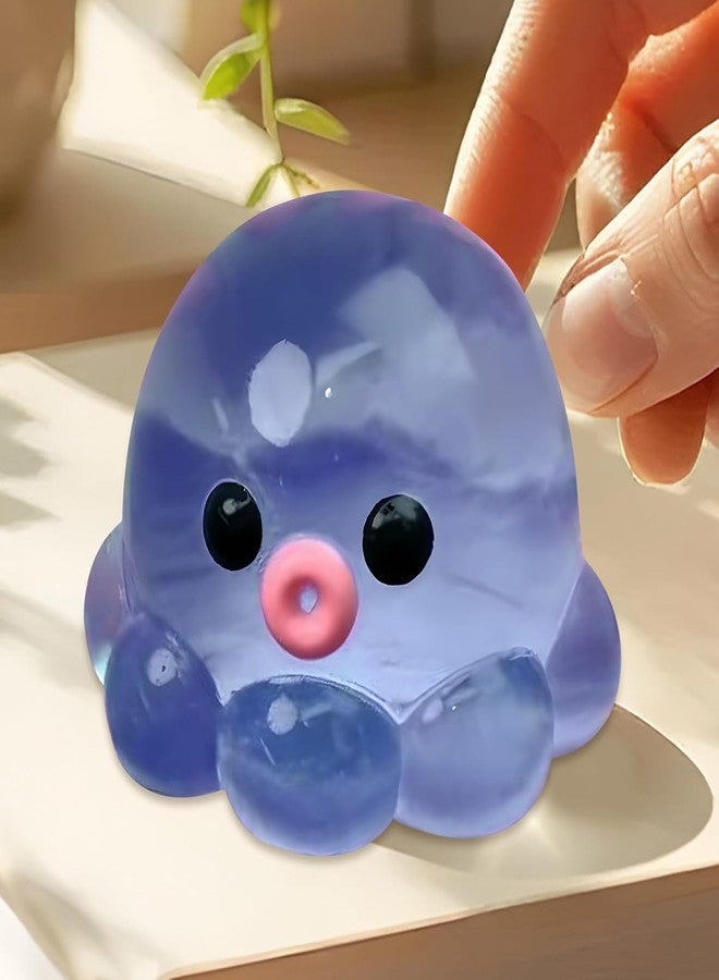 SQUISHCO Taba Squishy, Squishy Ball, Squeeze Ball, Octopus Soft Squishy Fidget Decor for Home Office Daily Use, Portable Squishy Piece for Focus, Relaxation, Desk Play and Daily Leisure Activities, Blue - Image 5