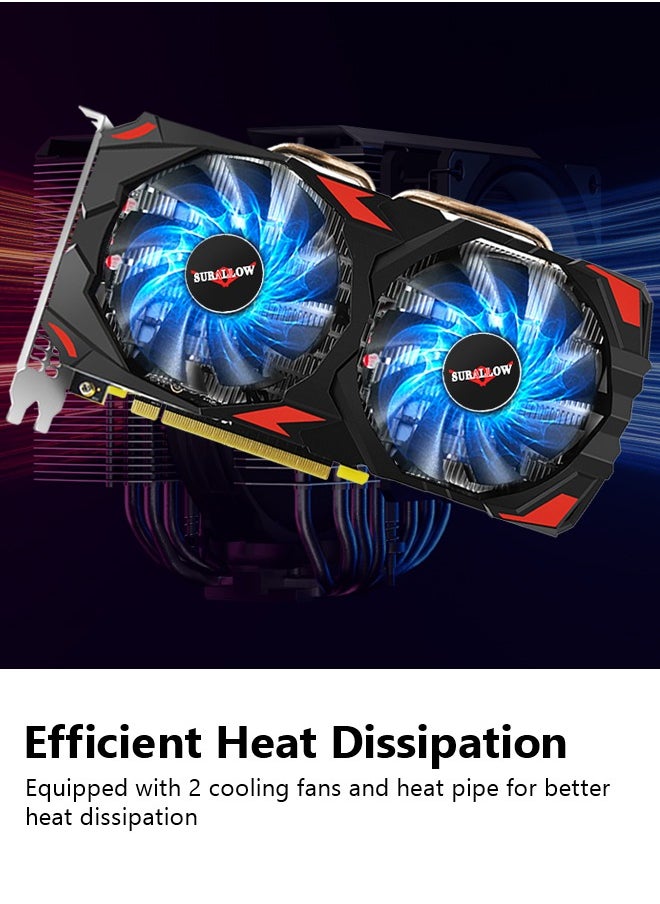 SURALLOW - SURALLOW Radeon RX 580 Graphics Card, 2048SP, Real 8GB, GDDR5, 256 Bit, Pc Gaming Video Card, 2XDP, HDMI, PCI Express 3.0 with Freeze Fan Stop for Desktop Computer Gaming Gpu - Image 1