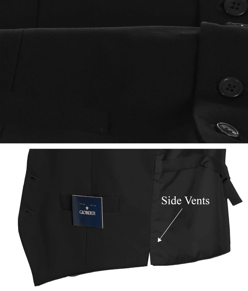 Gioberti Men's Formal Suit Vest Fit for Business or Casual Dress, Black, X-Large - Image 4
