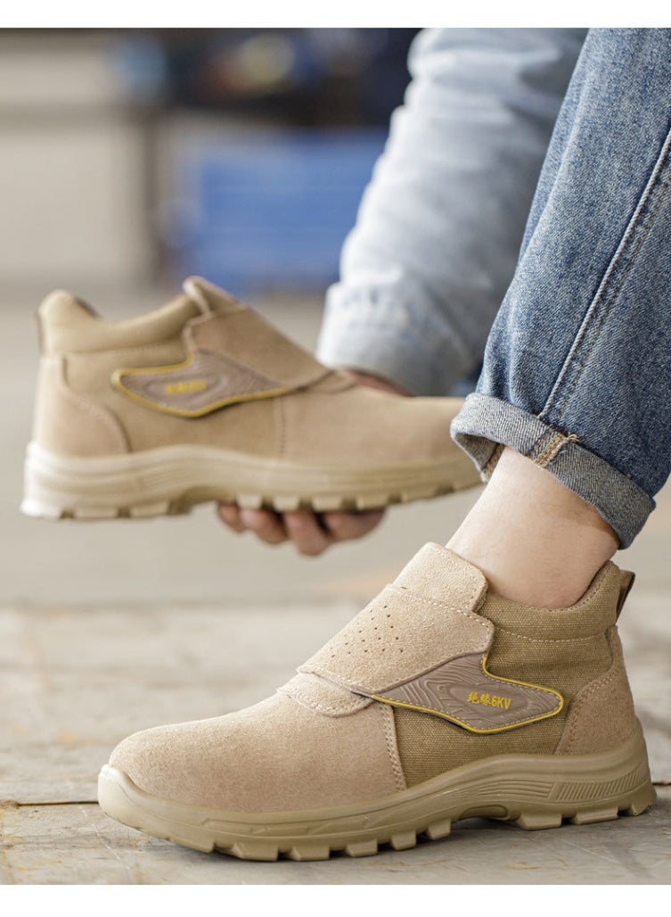 NIBEMINENT Labor Insurance Shoes Electric Welding Anti-scalding Anti-smashing Anti-piercing Insulation and Wear-resistant Safety Shoes - Image 2