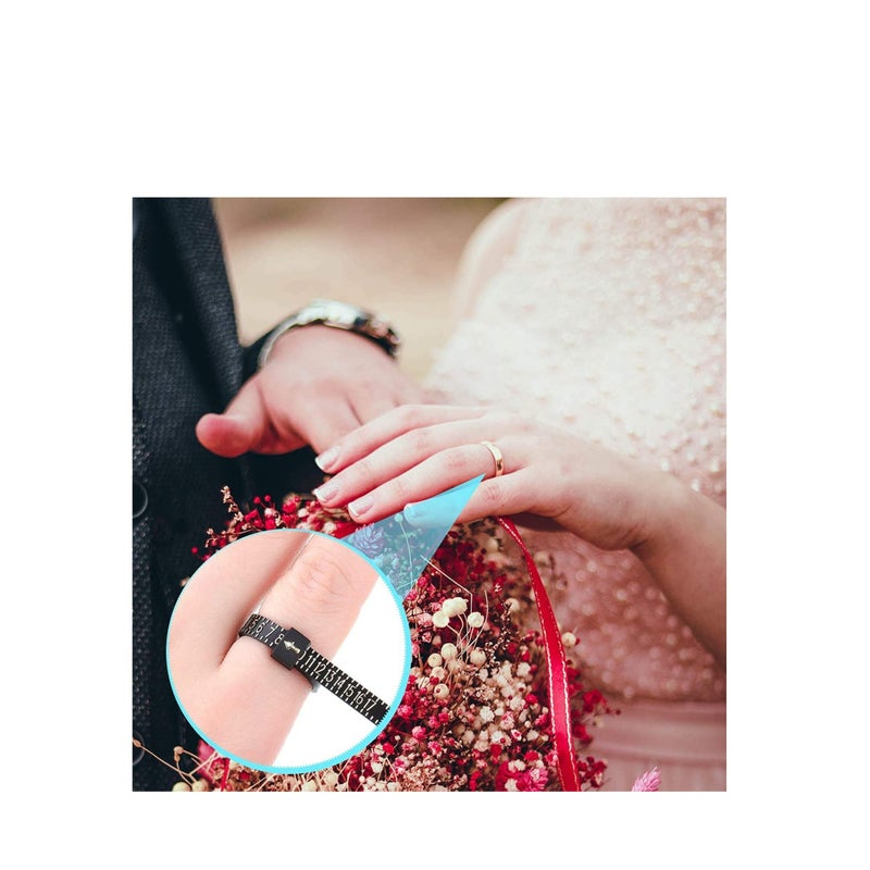 Zikra Ring Gauge Set Ring Sizer Gauge Plastic Finger Measuring Belt, Jewelry Guard Sizer Measurement Adults Children Sizer Supplies, Spacer, Sizer, Fitter- Spiral Silicone Tightener 6Pcs - Image 2