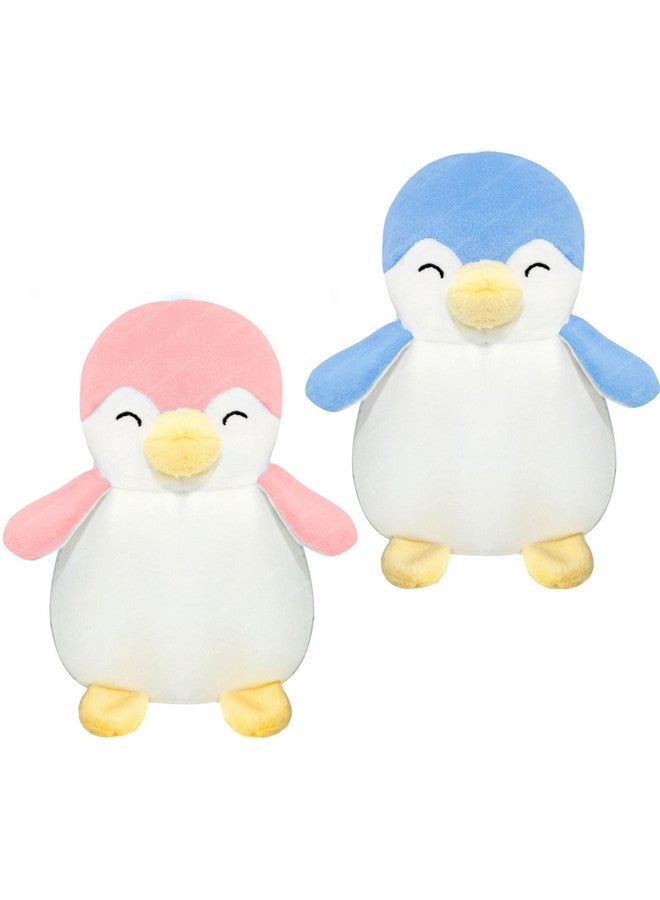 فنبلاست لعبة بطريق صغيرة ناعمة من فن بلاست - عبوة من لعبتين ناعمتين من القطيفة على شكل بطريق، ألعاب قطيفة محشوة، ألعاب ناعمة من القطيفة للبنات والأولاد والأطفال، ألعاب قطيفة قابلة للعناق، ديكور منزلي ناعم - 17 سم (متعدد الألوان) - Image 1