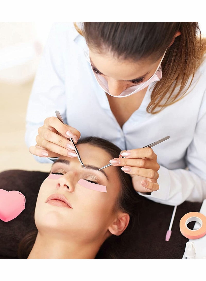 KASTWAVE Eyelash Extension Tape, Breathable Lash Tape Beauty Eyelash Tape Fabric Tape with Heart-shaped Tape Dispenser Cutter - Image 4