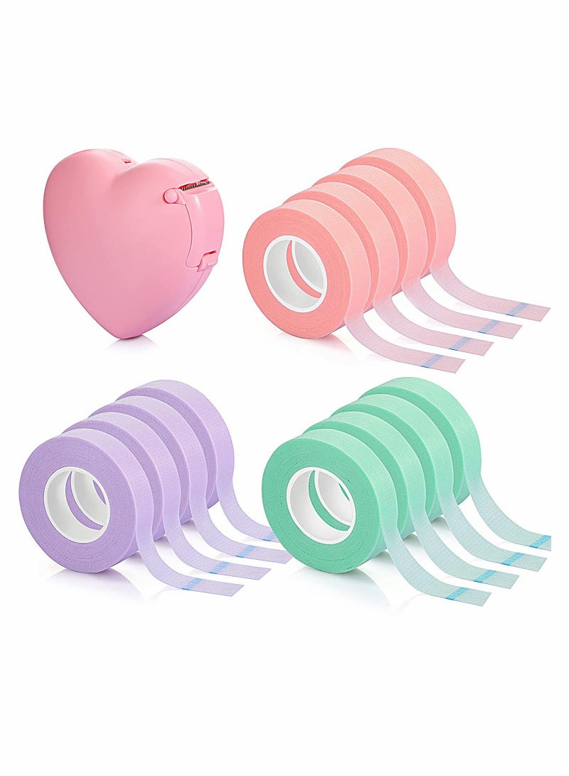KASTWAVE Eyelash Extension Tape, Breathable Lash Tape Beauty Eyelash Tape Fabric Tape with Heart-shaped Tape Dispenser Cutter - Image 1