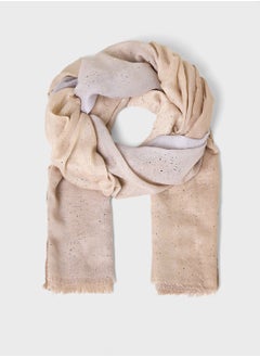 Khizana Ombre Metallic Print Long Hijab Scarf  - Image 1