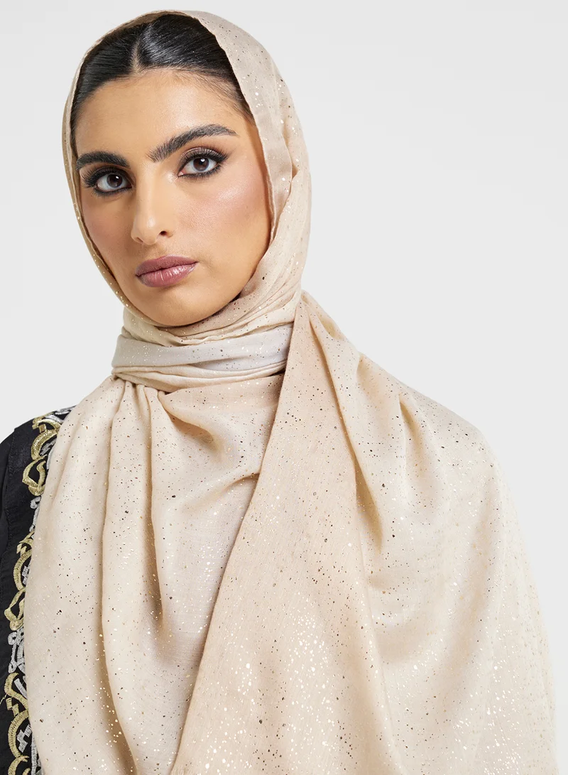 خزانة Ombre Metallic Print Long Hijab Scarf