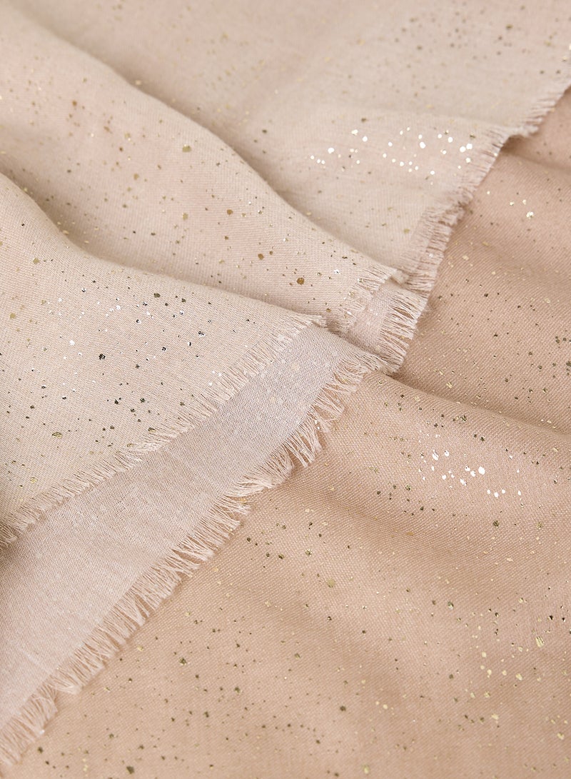 Khizana Ombre Metallic Print Long Hijab Scarf - Image 2