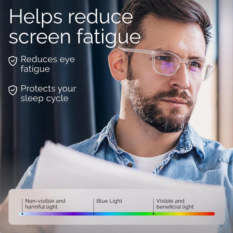 High Tech Blue Light Glasses - Advanced Blue Light Blocking Computer Glasses - Screen Fatigue & UV Protection - Image 5
