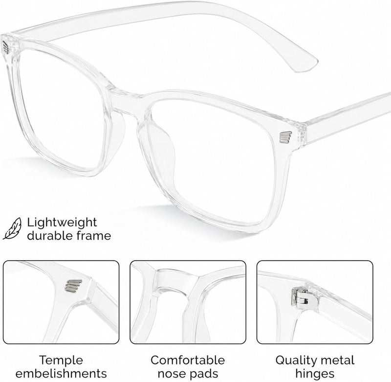 High Tech Blue Light Glasses - Advanced Blue Light Blocking Computer Glasses - Screen Fatigue & UV Protection - Image 4