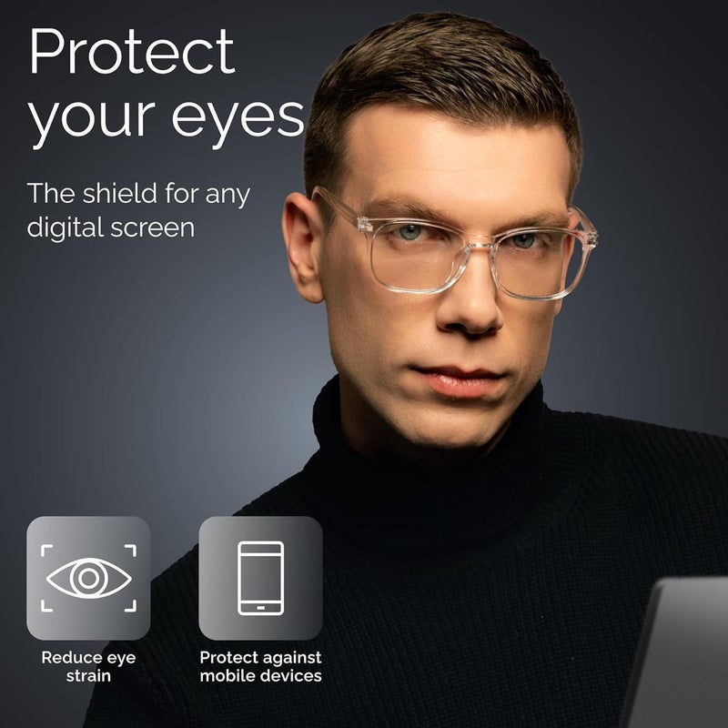 High Tech Blue Light Glasses - Advanced Blue Light Blocking Computer Glasses - Screen Fatigue & UV Protection - Image 2