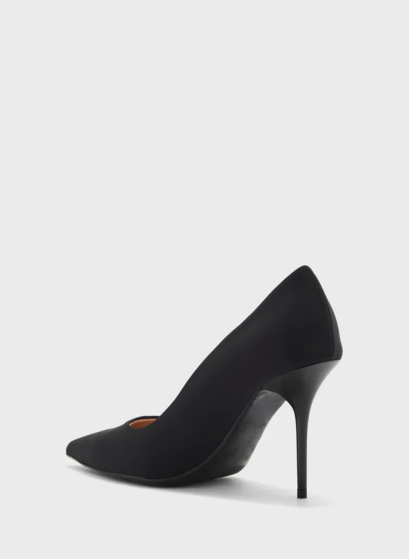 Love Moschino Pointed Toe Mid Heel Pumps