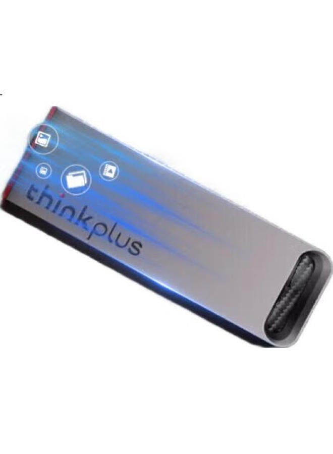 Thinkplus Lenovo 256Gb Usb3.2 Solid State Flash Drive, Tu100Pro Series, Read Speed Up To 1000Mb/S, High-Speed Metal Flash Drive, Silver - Image 2