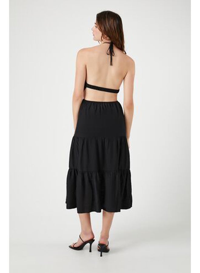 FOREVER 21 Tiered Halter Midi Dress  - Image 3