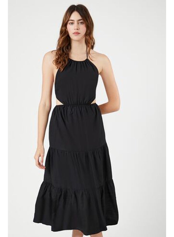 FOREVER 21 Tiered Halter Midi Dress  - Image 4