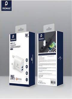 PROMASS original wall charger with two USB ports supports 20W fast charging, compatible with iPhone and all other phones,.  - Image 2